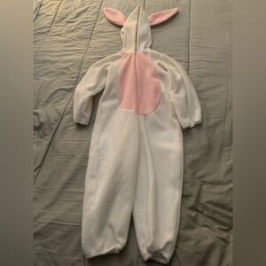 White and Pink Bunny Costume Onesie